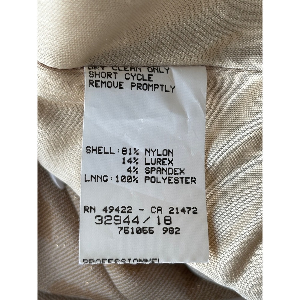 Vintage Gunne Sax Gown Corset Strapless Gold Glitter Animal Print 3/4 90s - Picture 7 of 8